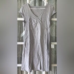 Toad&Co heathered gray size L short sleeve organic cotton and tencel dress EUC